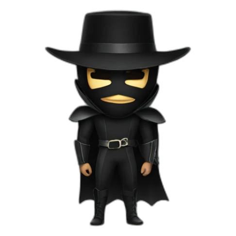 Black el Zorro with mask sticker
