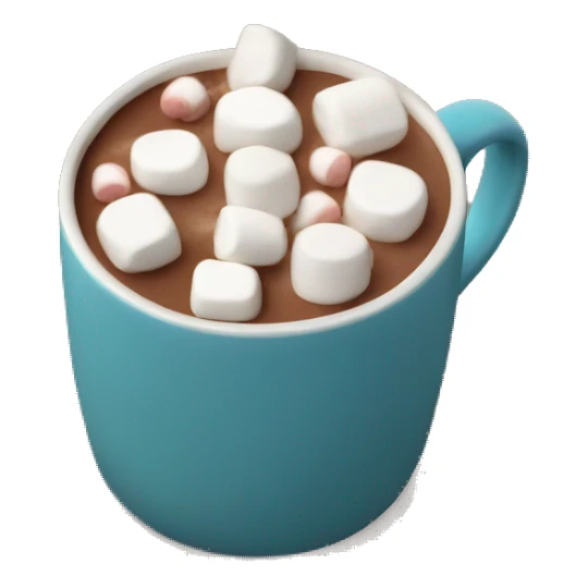 Mug of hot chocolate with mini marshmallows sticker