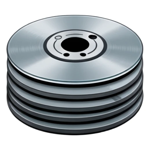 Minimalist emoji-style sticker of a small stack of DVD discs, one cracked, one with burn marks. Top-down view, grayscale and muted tones, flat design, no text. sticker