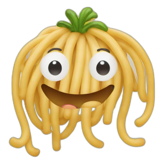 smiling spaghetti sticker