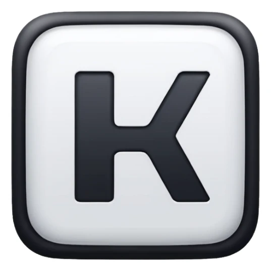 Please recreate an emoji with a square blue background that has the English letters ‘KR’ on it. sticker