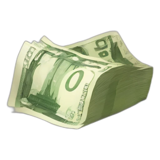 liasse de billets (euro) qui s'envolent sticker