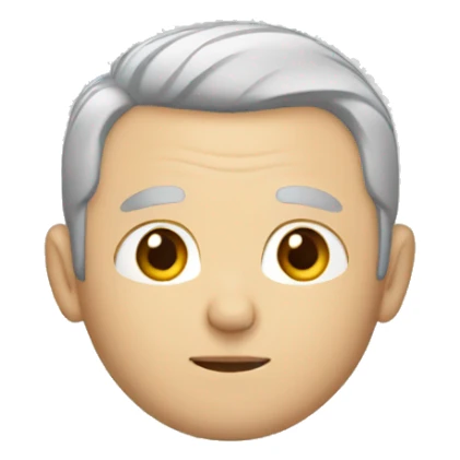 45 year old white man with short gray hair without a mustache sticker