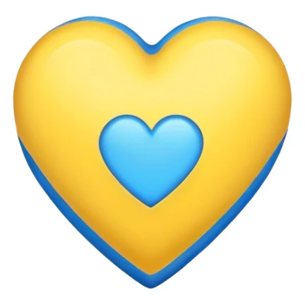 yellow and blue heart sticker