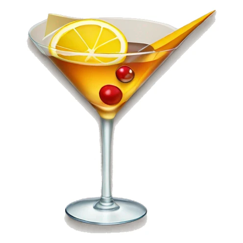 Paperplane cocktail in a cocktail glass sticker