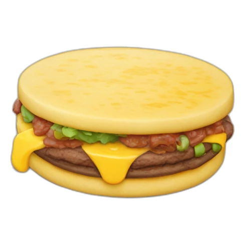 Arepa con carne mechada y queso amarillo sticker