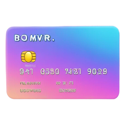 Vaporwave color themed credit card emoji, DO NOT INCLUDE NUMBERS OR TEXT sticker