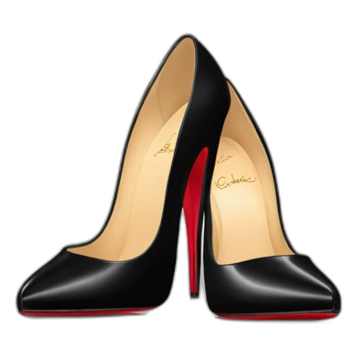 High heel lady peep black louboutin sticker