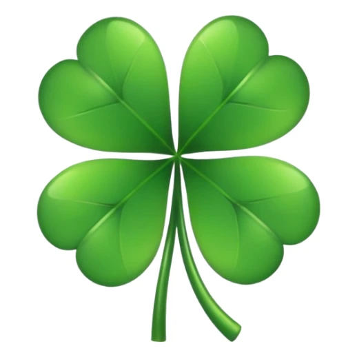 Lucky clover charm – green four-leaf clover. sticker