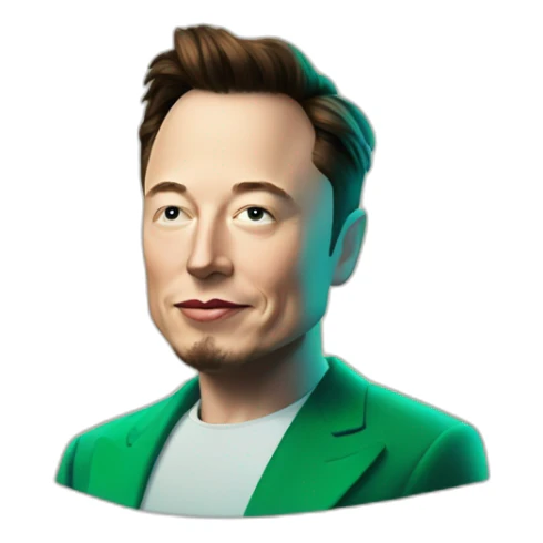 Elon musk in emerald city sticker