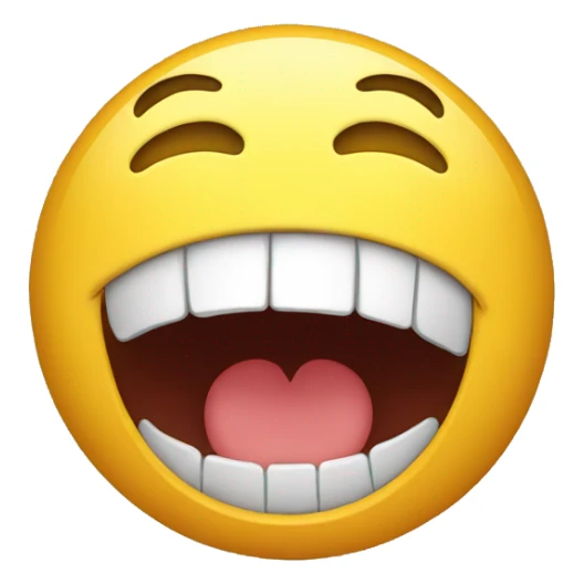 emoji laughing so hard that it's crying and spitting and it's jaw is hanging sticker