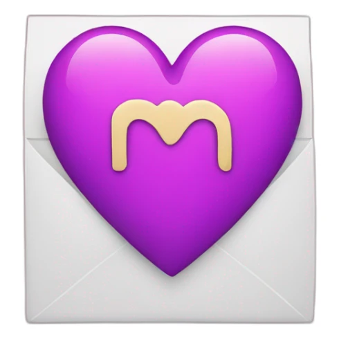 Heart with the letter M in it sticker