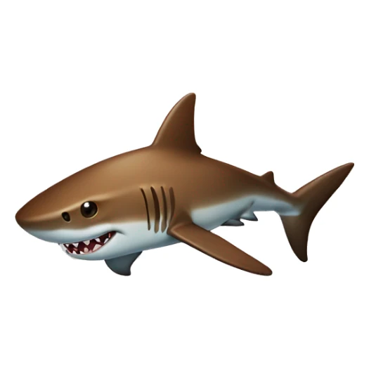 A shark that is brown in colo with brown stripes sticker