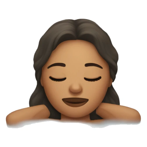 Women sleepin in The bath sticker