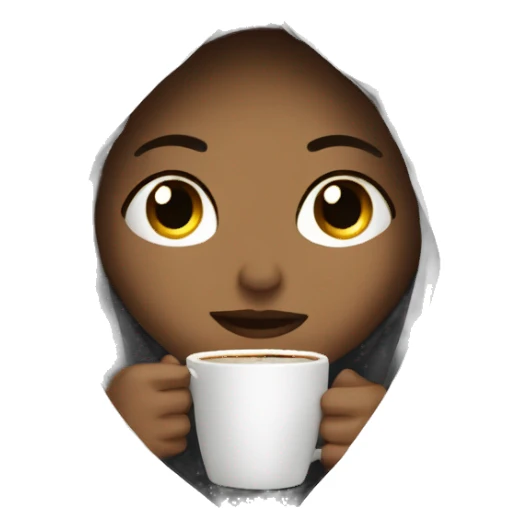 White Girl inside a blanket sipping coffee eyes closed sticker