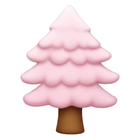 christmas tree soft pink color  sticker