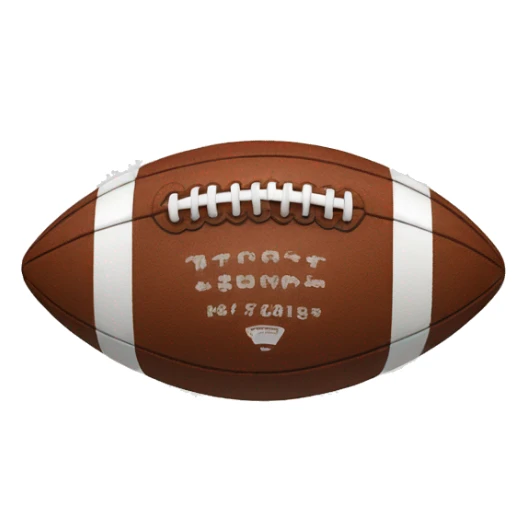 American football with writing of draftables sticker