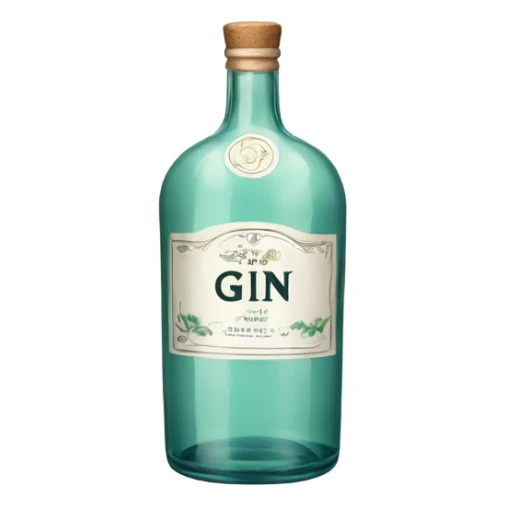 Bottle of gin sticker