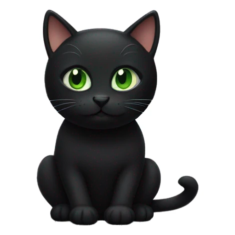 black cat with green eyes and title sima  sticker