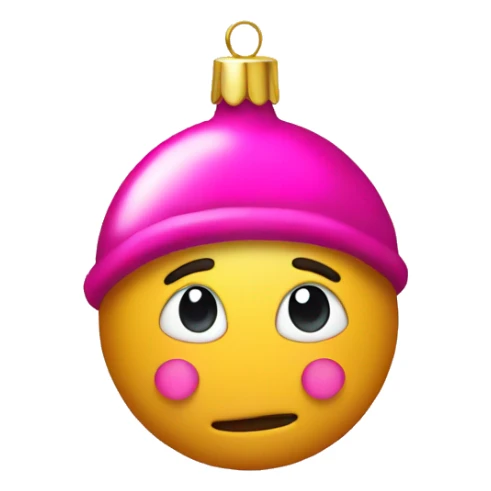 Pink Christmas ornament  sticker