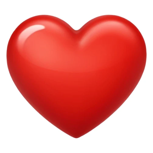 red heart emoji, glossy and classic sticker