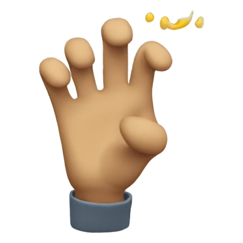 Someone blowing air as a sign of surrender sticker