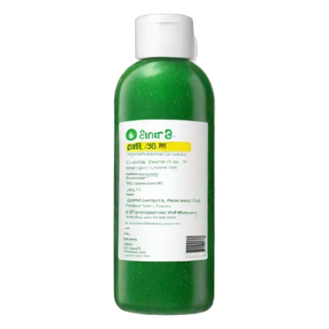 bottle of scalp scrub with label sticker