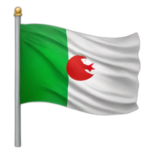apple company logo with Algeria flag sticker