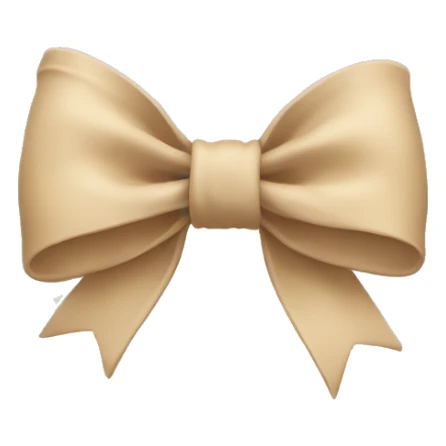 Beige bow sticker