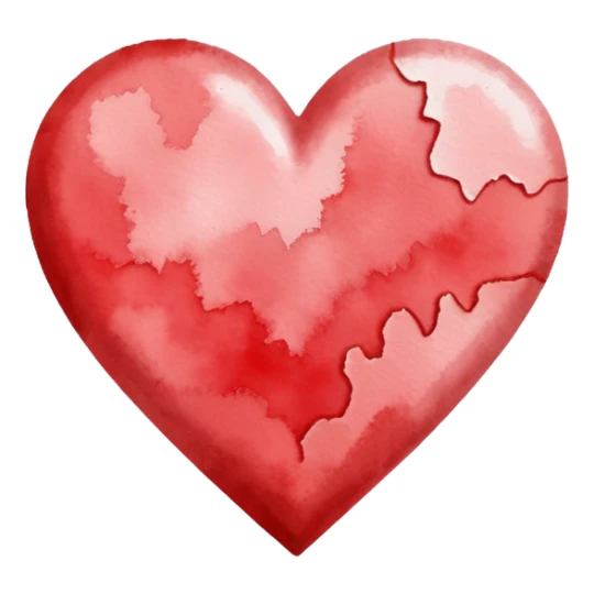 minimalist watercolor heart icon, monochromatic silver washes, soft bleeding edges, on textured white paper, serene and emotional, perfect for app icon, transparent background, flat lay --style raw --stylize 150 sticker