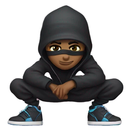 Ninja with diamond chain and jordan’s shoes sticker