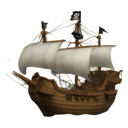 pirate ship wooden crow's nest sticker
