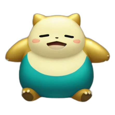 glitter in the shape of snorlax sticker