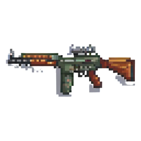Sturmgewehr 44 rifle in pixel art style sticker