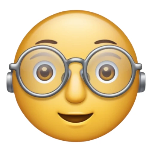 Rounded glasses sticker