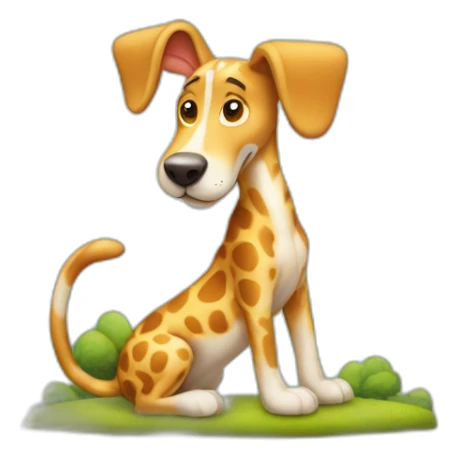 Chien sur un lapin sur une girafe sticker