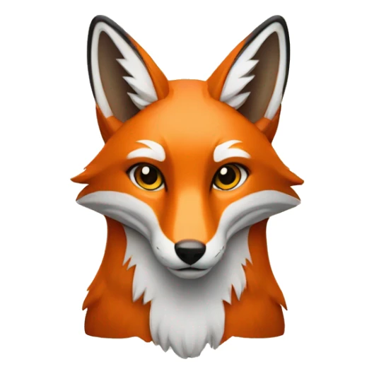 fox with therian symbol on its forehead sticker