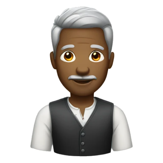 old stylish black man with fade hair sticker