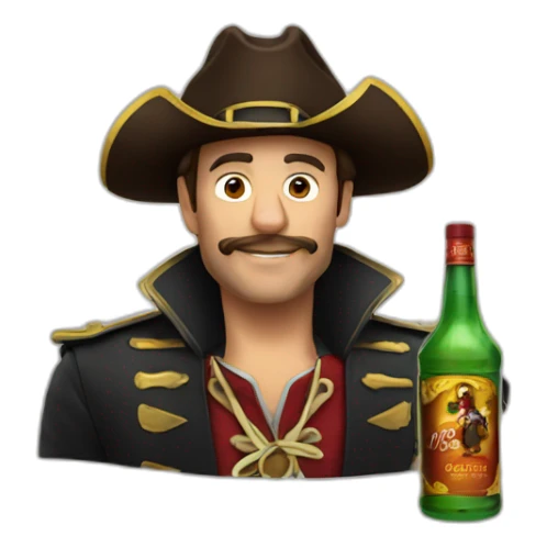 Man who drink bottle of captain Morgan sticker