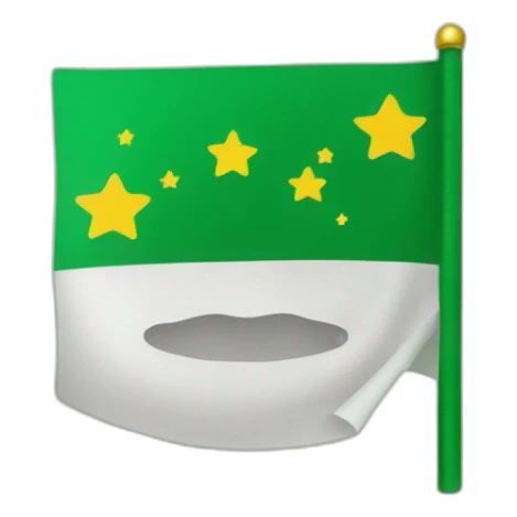 Bandera canaria con siete estrellas verdes sticker