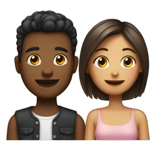 A girl and her boyfriend emoji sticker