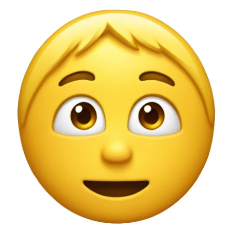 Emoji jaune normal de Apple qui tourne sa tête sticker