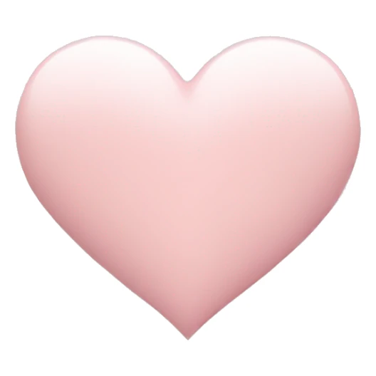 pale pink love heart sticker
