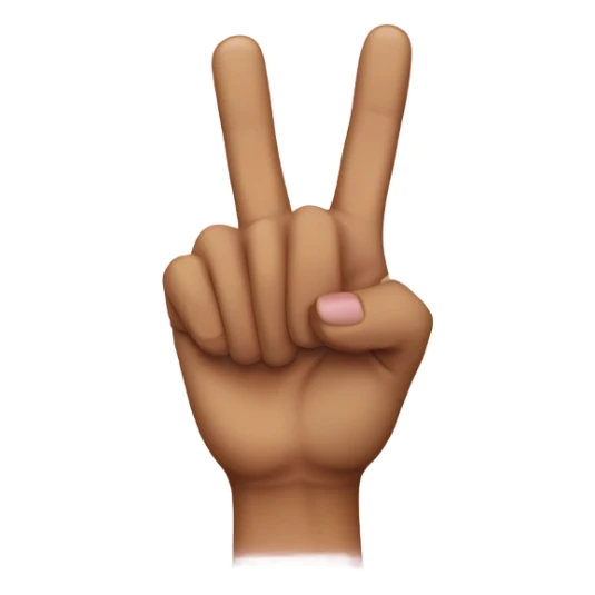 A rock and roll hand with a tongue sticker