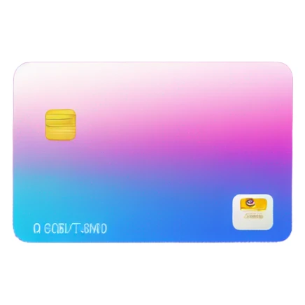 Vaporwave color themed credit card emoji, DO NOT INCLUDE NUMBERS OR TEXT sticker