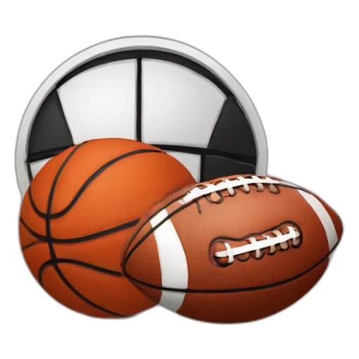 basketbal and football sticker