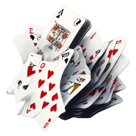 House of cards falling sticker