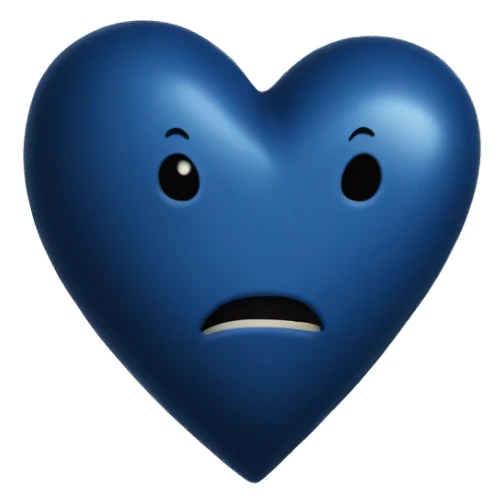 Dark blue heart  sticker