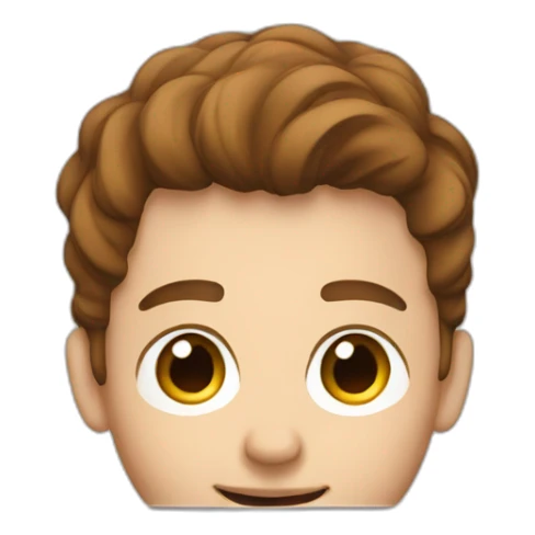 white man with brown hair behind the laptop sticker