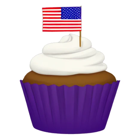 cupcake in a flag sticker